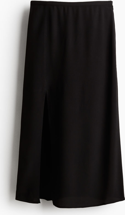 Czarna spódnica H & M midi z tkaniny