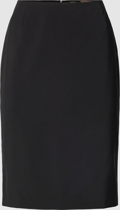 Czarna spódnica Hugo Boss midi z wełny