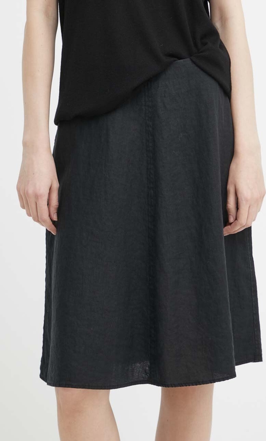 Czarna spódnica Marc O'Polo z lnu midi w stylu klasycznym