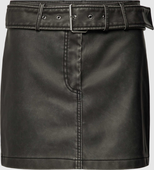 Czarna spódnica Only ze skóry ekologicznej mini w stylu casual