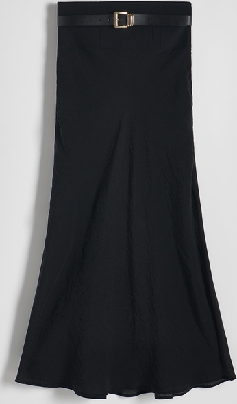Czarna spódnica Reserved midi z tkaniny