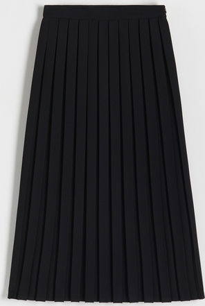Czarna spódnica Reserved z tkaniny midi