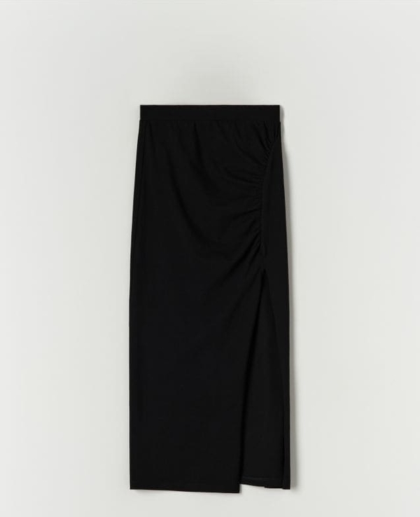 Czarna spódnica Sinsay midi z bawełny