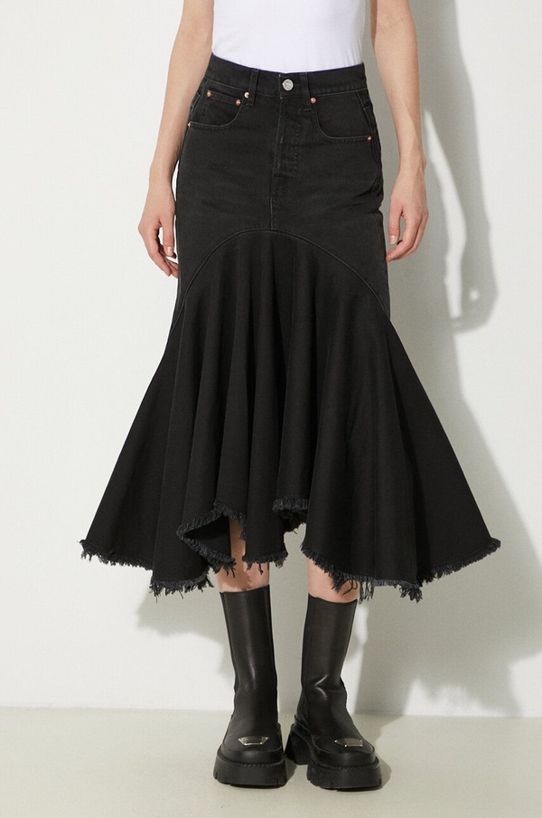 Czarna spódnica Vetements w młodzieżowym stylu z jeansu midi