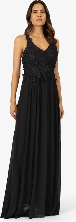 Czarna sukienka Apart maxi na ramiączkach