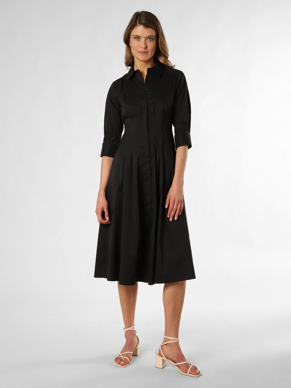 Czarna sukienka Apriori z bawełny koszulowa midi