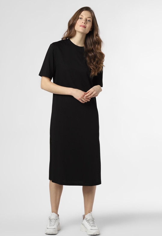 Czarna sukienka Armani Exchange z okrągłym dekoltem