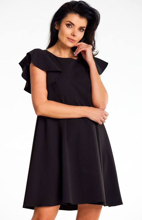 Czarna sukienka Awama mini