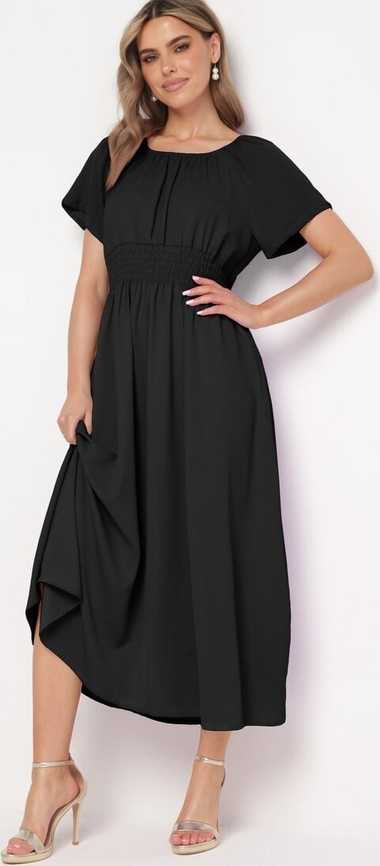 Czarna sukienka born2be maxi w stylu klasycznym