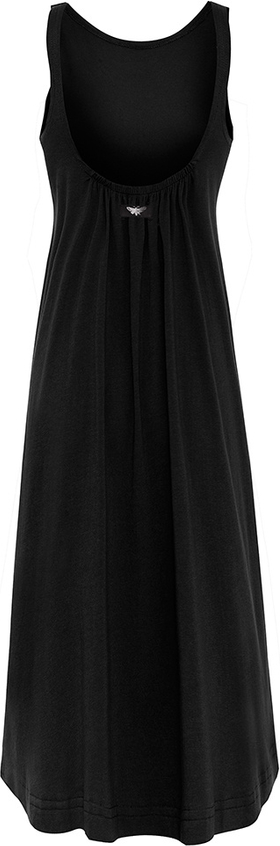 Czarna sukienka Byinsomnia z okrągłym dekoltem prosta
