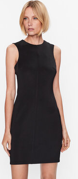 Czarna sukienka Calvin Klein bez rękawów mini dopasowana
