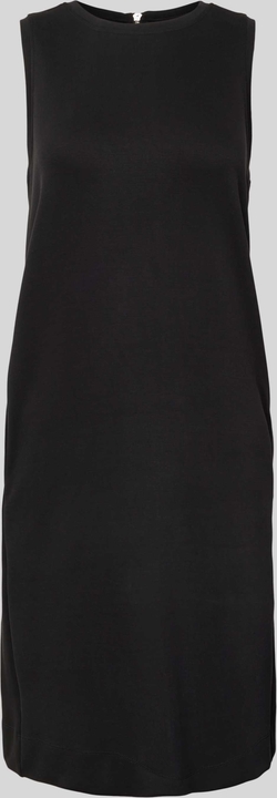 Czarna sukienka comma, bez rękawów z okrągłym dekoltem