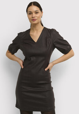 Czarna sukienka Cream mini w stylu casual z dekoltem w kształcie litery v