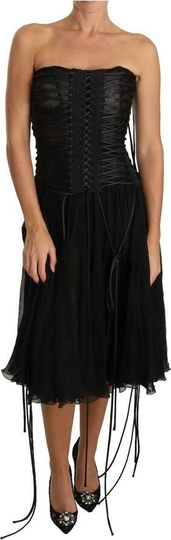 Czarna sukienka Dolce & Gabbana gorsetowa