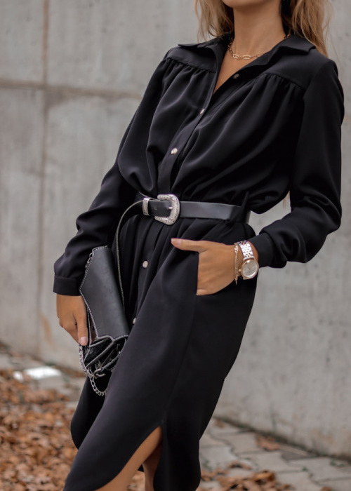 Czarna sukienka Fason w stylu casual
