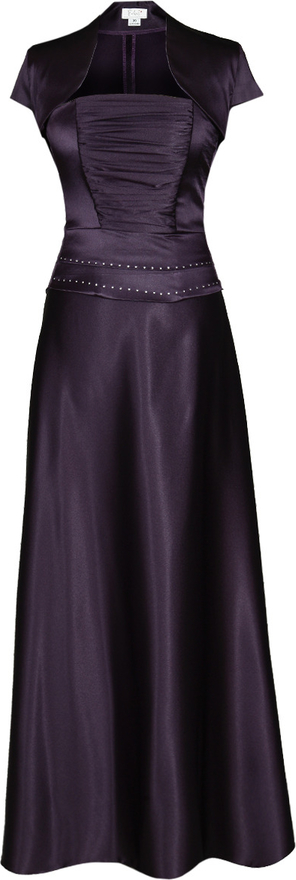 Czarna sukienka Fokus maxi z krótkim rękawem rozkloszowana