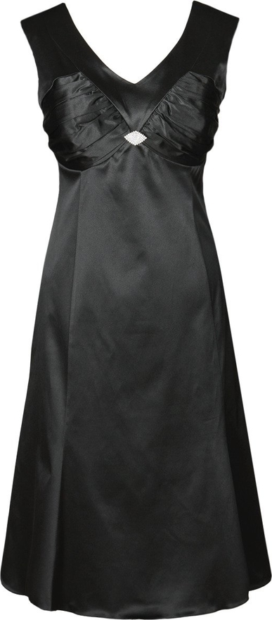 Czarna sukienka Fokus midi trapezowa