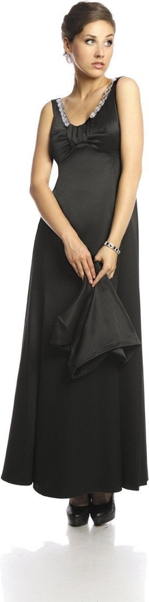 Czarna sukienka Fokus z satyny