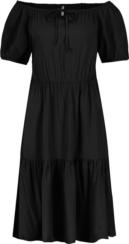 Czarna sukienka Fresh Made w stylu casual z krótkim rękawem