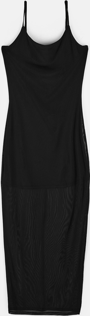 Czarna sukienka Gate maxi z okrągłym dekoltem na ramiączkach