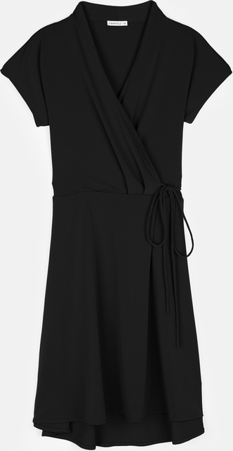 Czarna sukienka Gate mini z krótkim rękawem