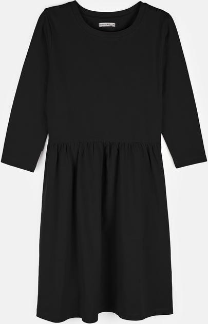 Czarna sukienka Gate w stylu casual mini z długim rękawem