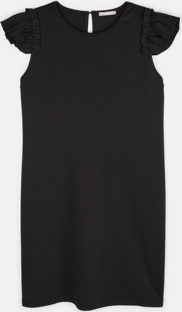 Czarna sukienka Gate z krótkim rękawem w stylu casual mini