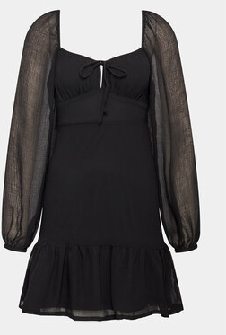 Czarna sukienka Gina Tricot mini z dekoltem w kształcie litery v