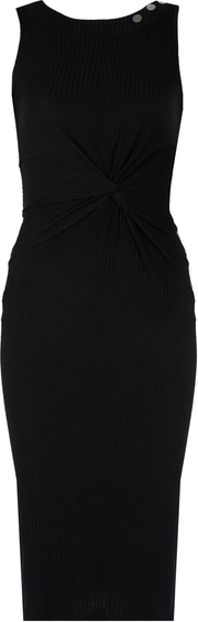 Czarna sukienka Guess bez rękawów z tkaniny w stylu casual
