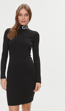 Czarna sukienka Guess z golfem w stylu casual mini