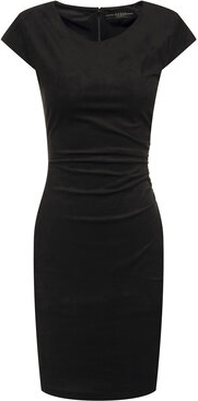 Czarna sukienka Guess z okrągłym dekoltem w stylu casual mini