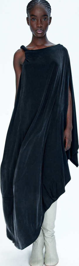 Czarna sukienka H & M maxi z dżerseju