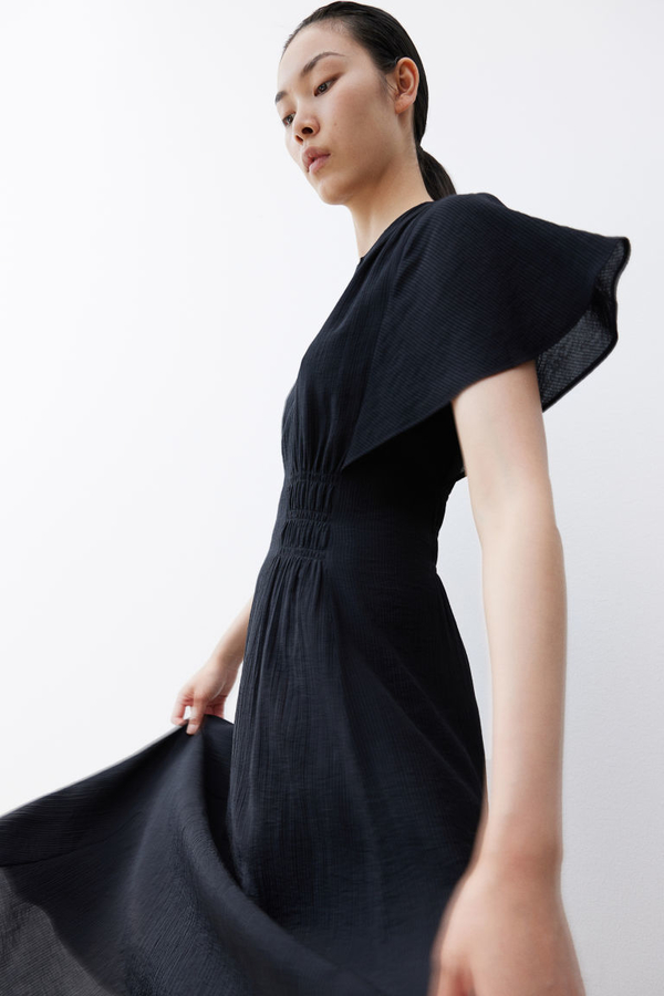Czarna sukienka H & M w stylu casual maxi