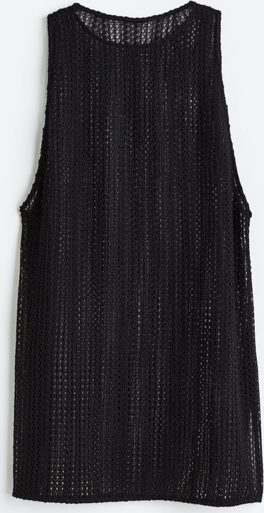 Czarna sukienka H & M w stylu casual z okrągłym dekoltem