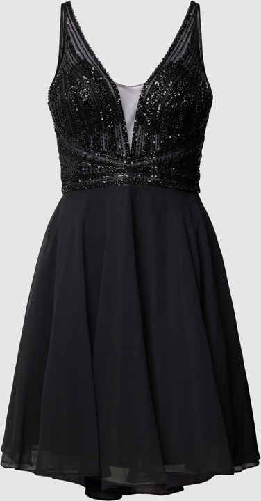 Czarna sukienka Hey Kyla z dekoltem w kształcie litery v na ramiączkach