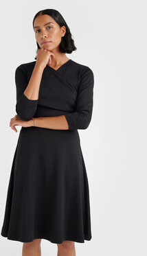 Czarna sukienka InWear w stylu casual z długim rękawem
