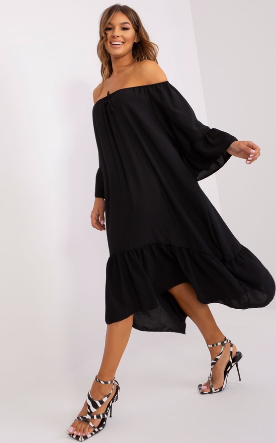 Czarna sukienka ITALY MODA w stylu casual