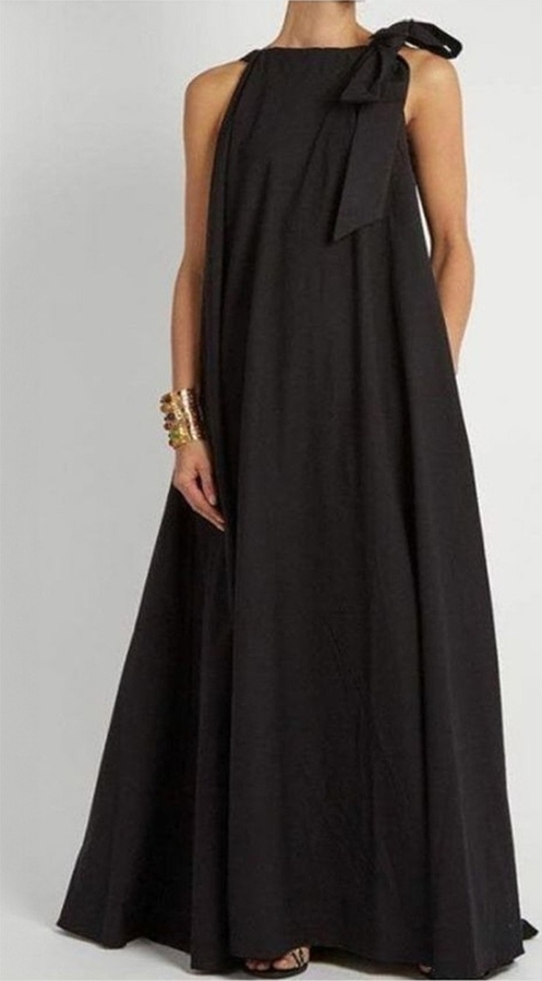Czarna sukienka IVET oversize maxi