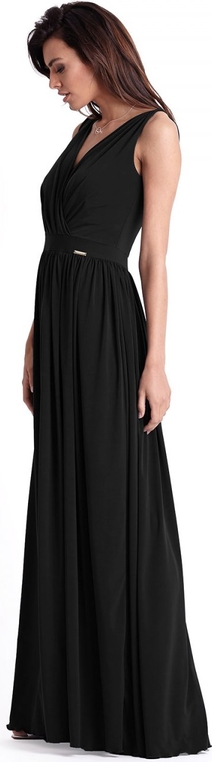 Czarna sukienka Ivon z tkaniny