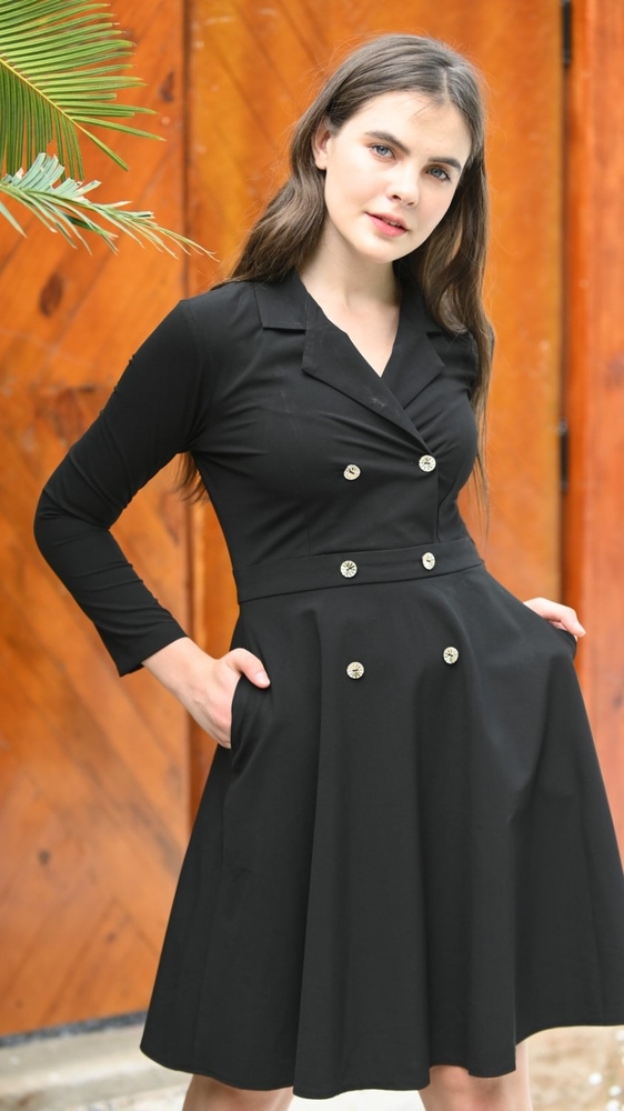 Czarna sukienka Justmelove mini z bawełny