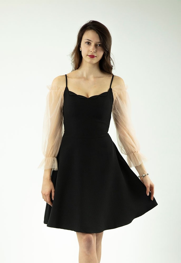 Czarna sukienka Justmelove z bawełny
