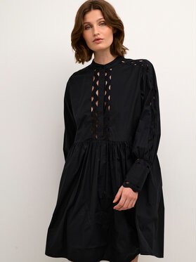 Czarna sukienka Karen by Simonsen mini z długim rękawem w stylu casual