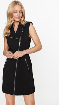 Czarna sukienka Karl Lagerfeld bez rękawów mini w stylu casual