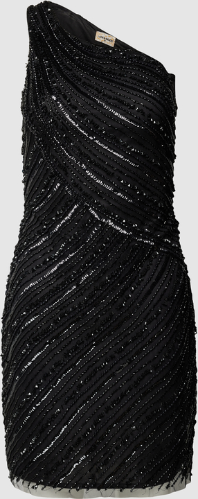 Czarna sukienka Lace & Beads dopasowana mini