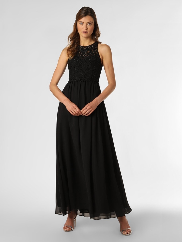 Czarna sukienka Laona z szyfonu
