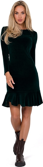 Czarna sukienka Limango Polska z bawełny z długim rękawem