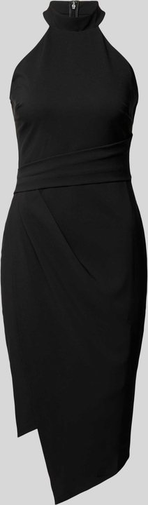 Czarna sukienka Lipsy z szyfonu z golfem bez rękawów