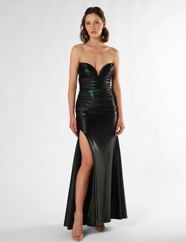 Czarna sukienka Luxuar Fashion maxi