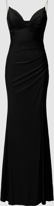 Czarna sukienka Mascara z dekoltem w kształcie litery v dopasowana