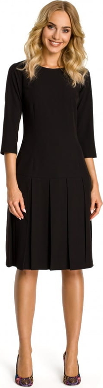 Czarna sukienka MOE midi dla puszystych